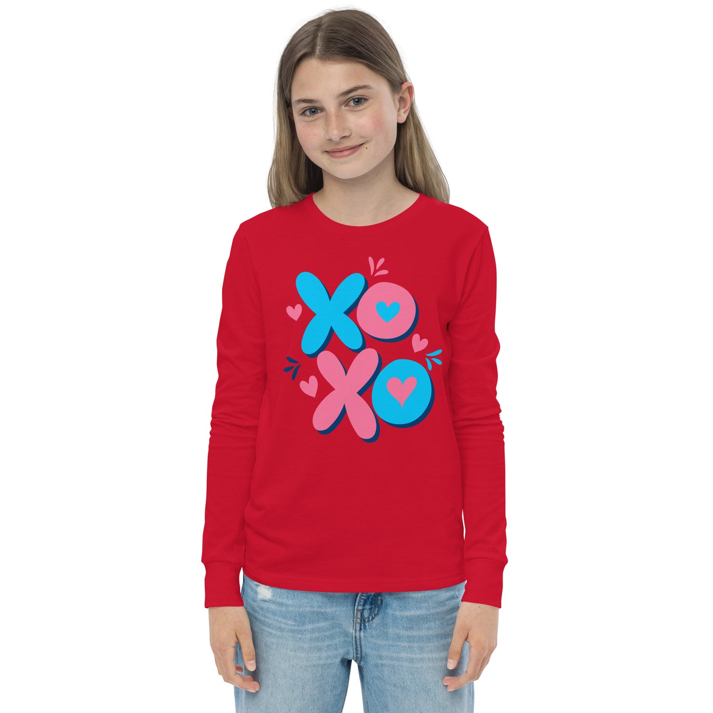 x o love | Youth Long Sleeve Tee | Bella + Canvas 3501Y