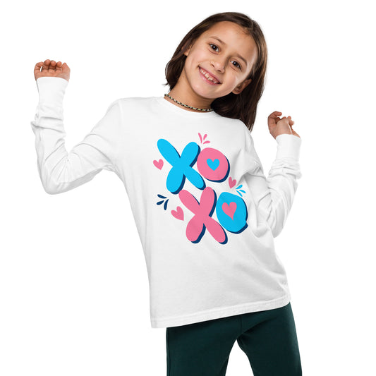 x o love | Youth Long Sleeve Tee | Bella + Canvas 3501Y