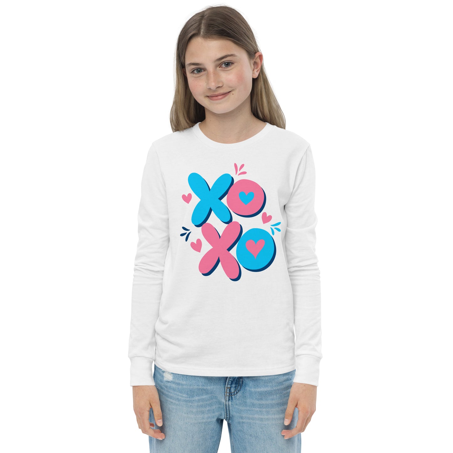 x o love | Youth Long Sleeve Tee | Bella + Canvas 3501Y